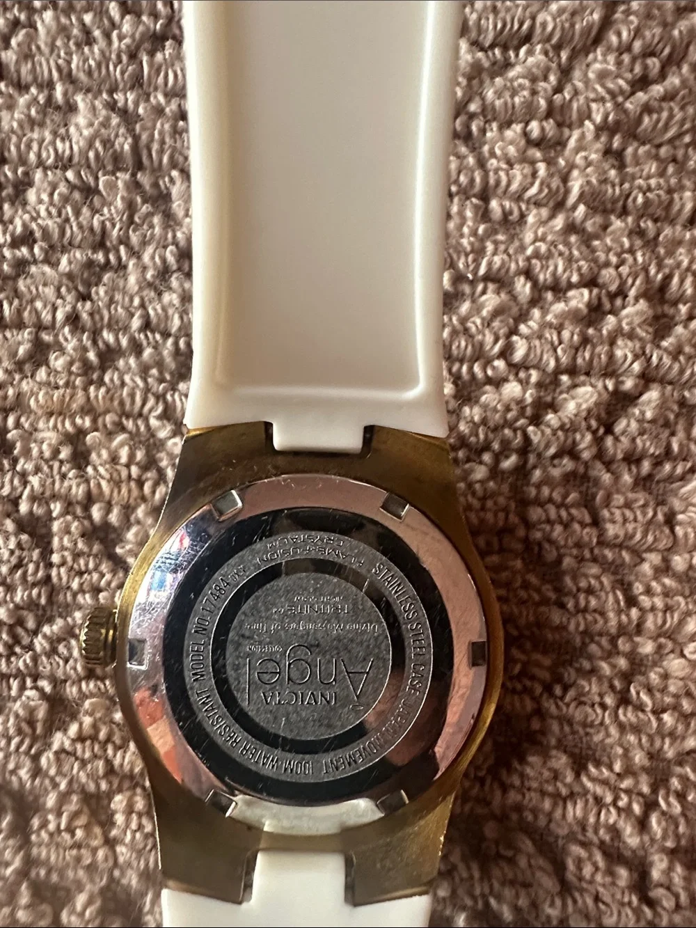 Invicta White Silicone Strap Watch with Silver-Tone Bezel